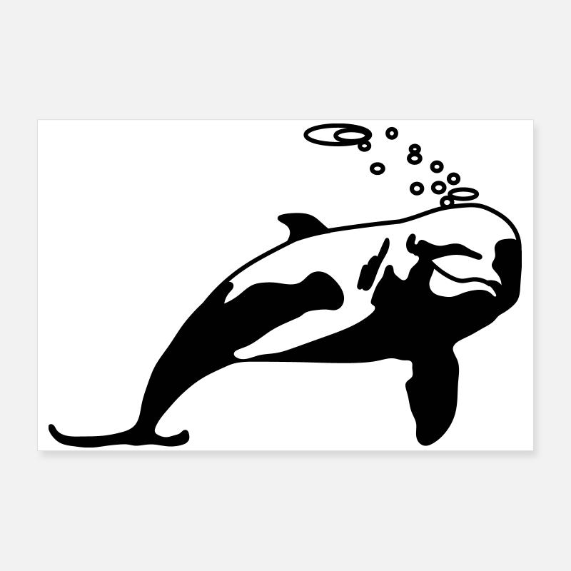 Dolphin Poster 36" x 24" (90x60 cm)