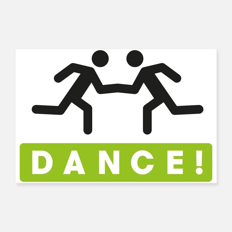 Dance - Poster 36" x 24" (90x60 cm) - white