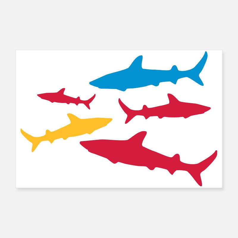 shark Poster 36" x 24" (90x60 cm)