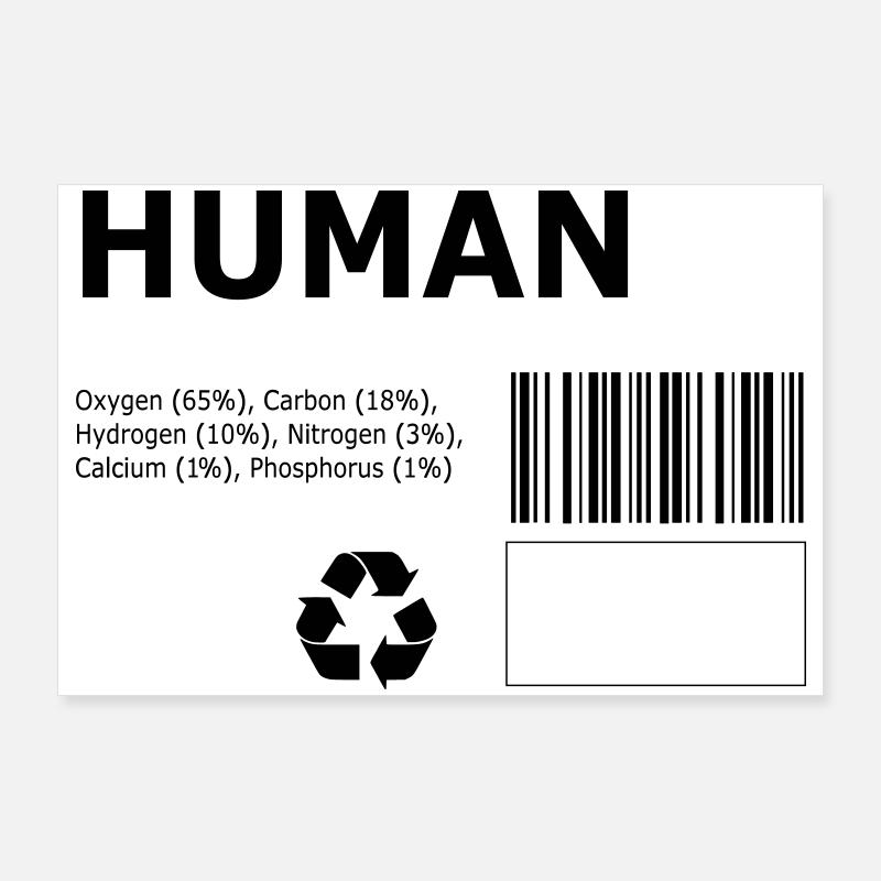 Humain Poster 90 x 60 cm
