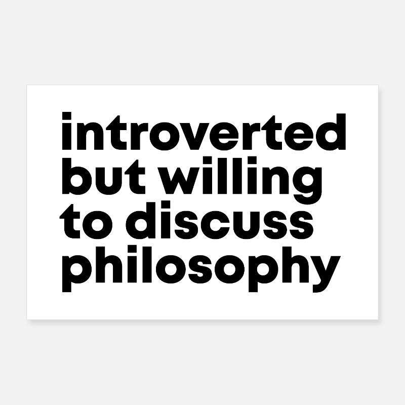 Philosophie - Poster 90x60 cm - Weiß