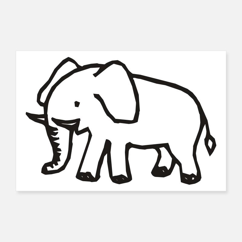 Elefant Poster 90x60 cm