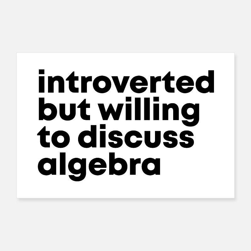 Algebra - Poster 90x60 cm - Weiß