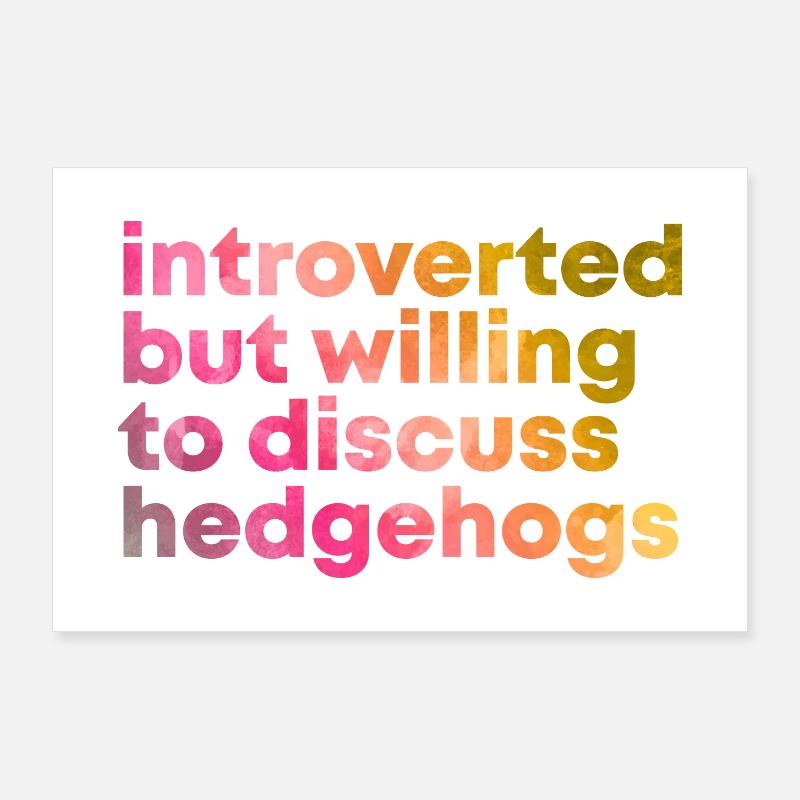 Hedgehog Poster 36" x 24" (90x60 cm)