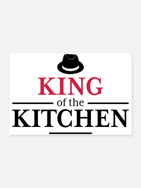 Men's Cooking Apron - Poster 36" x 24" (90x60 cm) - white - Front