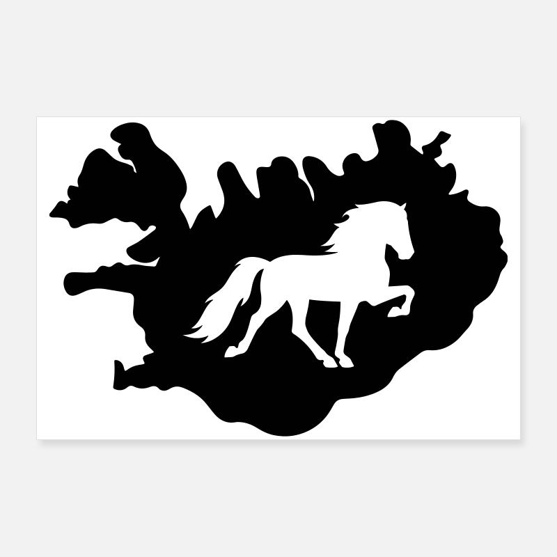 Tölter Island - Poster 90x60 cm - Weiß