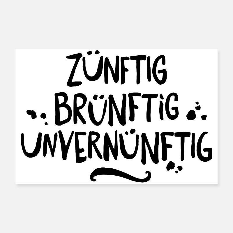 party spruch Poster 90x60 cm