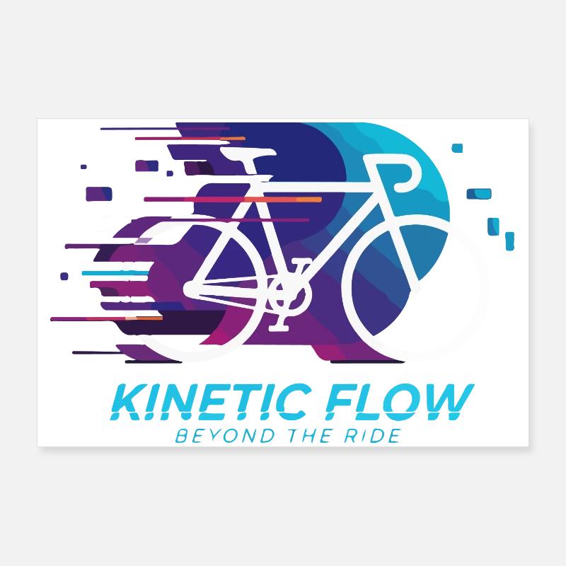 Kinetic Flow Bicycle Burst Poster 90 x 60 cm