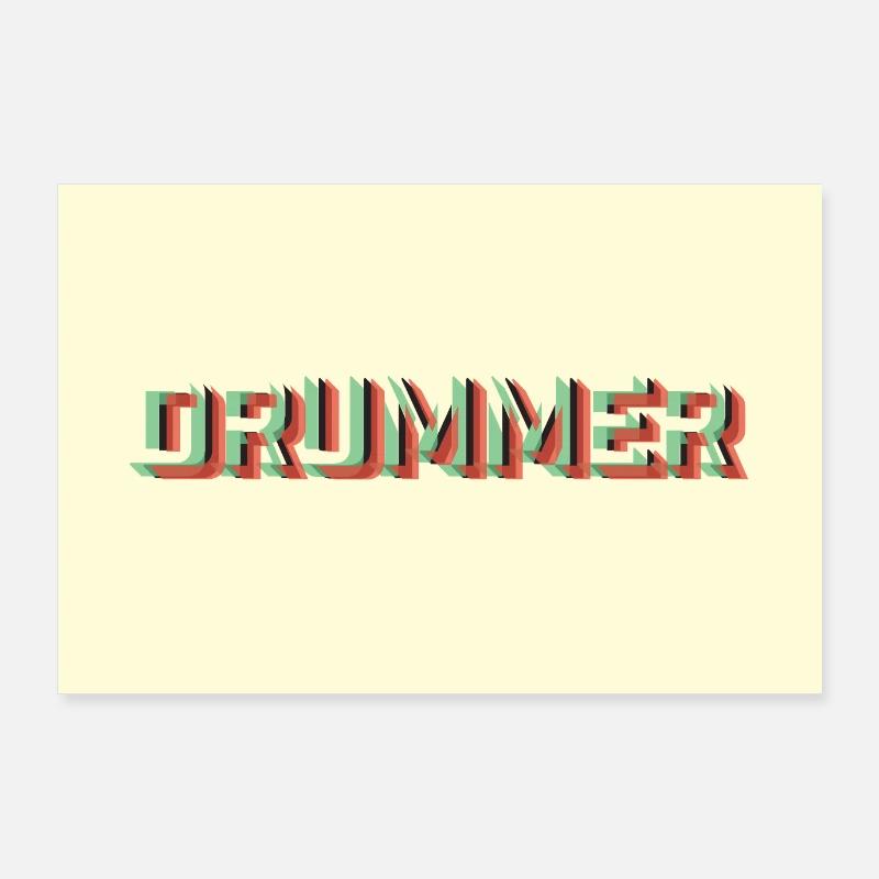 Drummer Poster Poster 36" x 24" (90x60 cm)