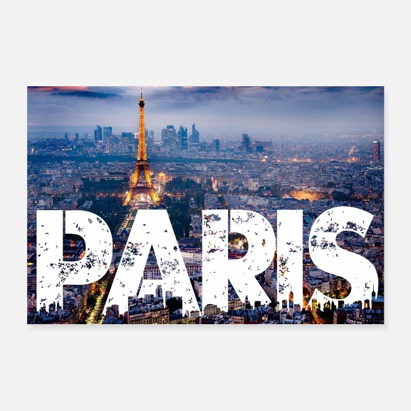 Paris Tour Eiffel Poster 90 x 60 cm