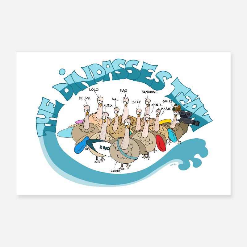 DINDASSE TEAM POSTER Poster 90 x 60 cm