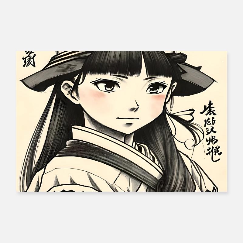 Sketch Sketch Manga classique Poster 90 x 60 cm