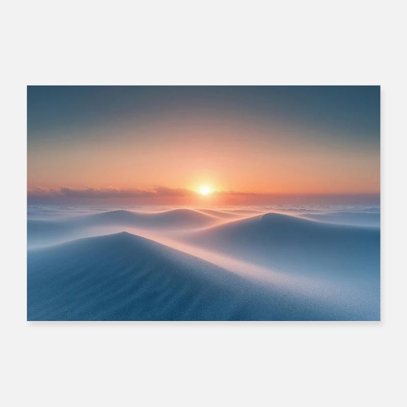 Desert Scenery Sunset Landscape Nature Sand Dune Poster 36" x 24" (90x60 cm)