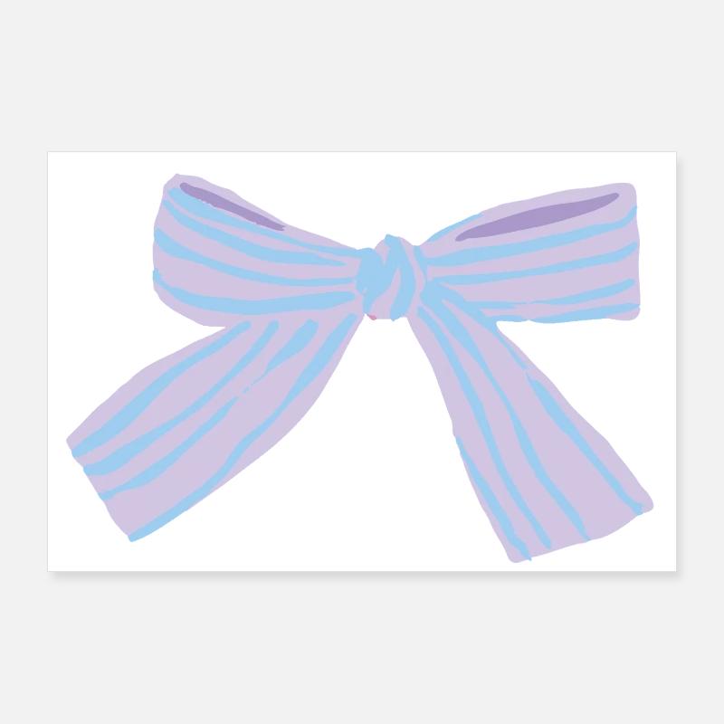 Nœud pastel Bleu-Violet Poster 90 x 60 cm