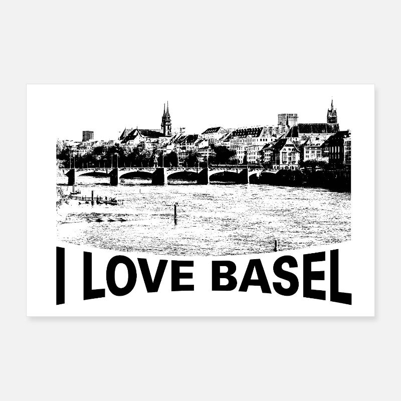 I love Basel Poster 36" x 24" (90x60 cm)