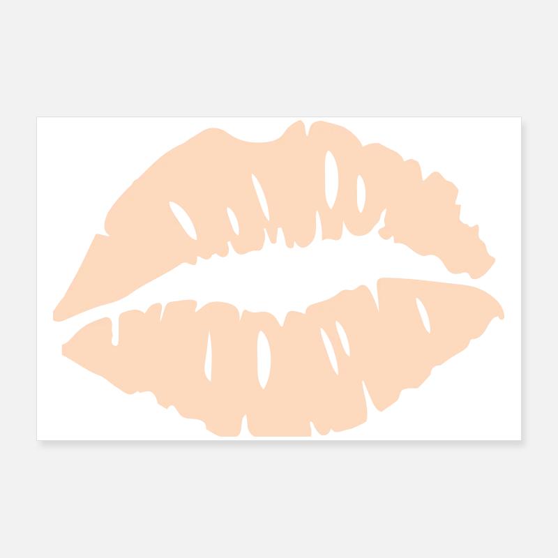  Lippen Silhouette  Poster 90x60 cm
