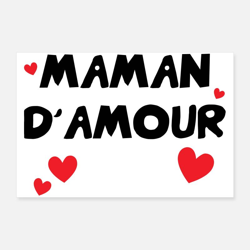 Maman d'Amour - Muttertag Poster 90x60 cm