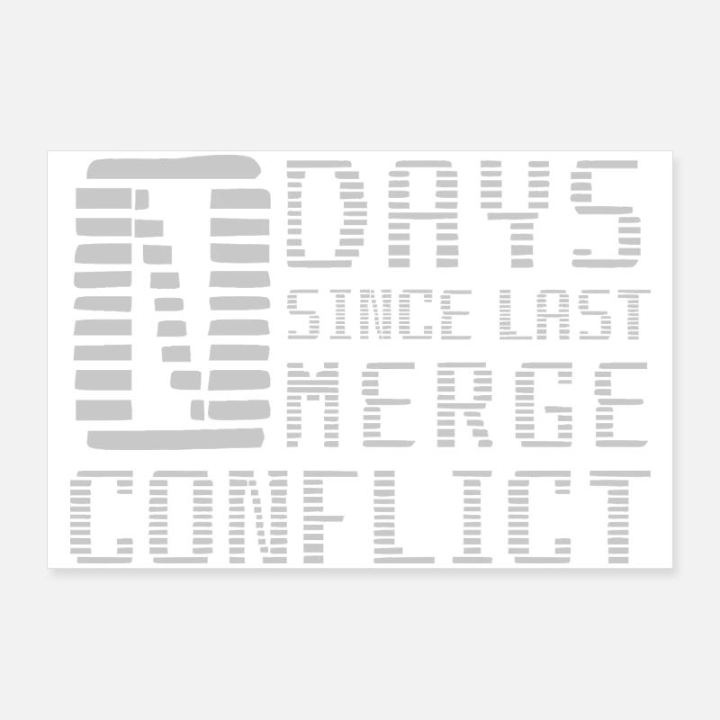 Merge Conflict Software Developer Entwickler geek Poster 90x60 cm