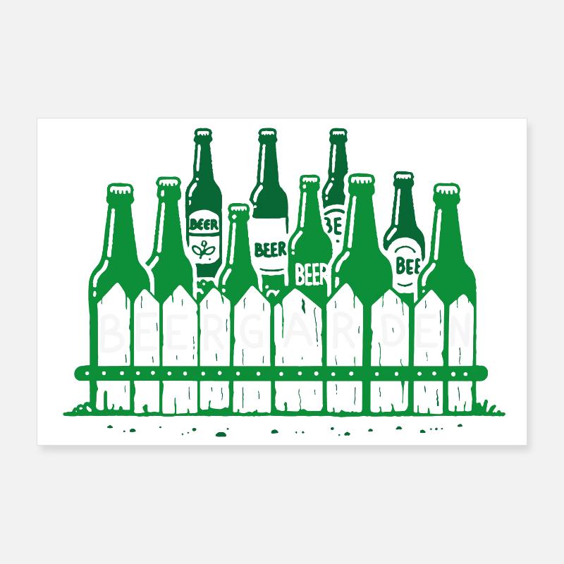 biergarten bier wortspiel biertrinker Poster 90x60 cm