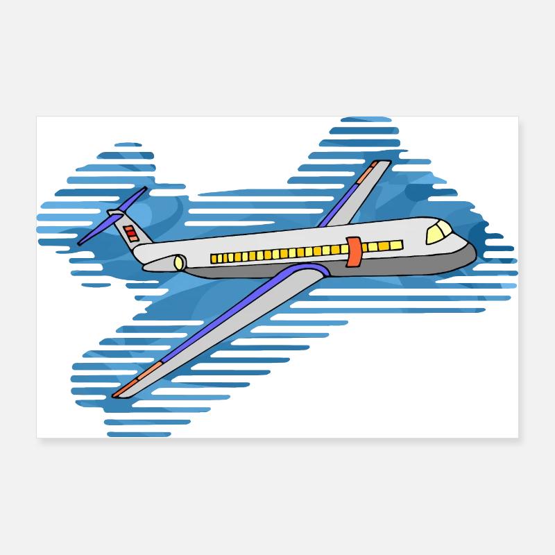 Flugzeug Poster 90x60 cm
