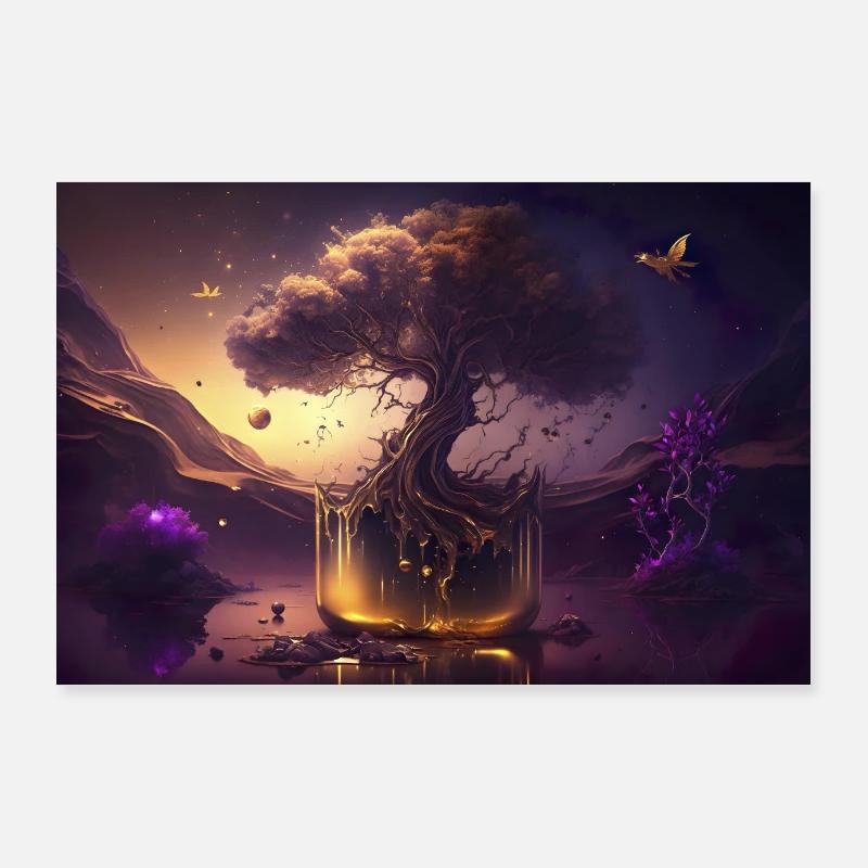 Der geheime Gold Baum Poster 90x60 cm