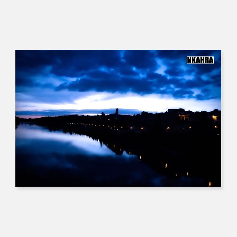 Garonne Night (2) by NKaHRa Poster 36" x 24" (90x60 cm)