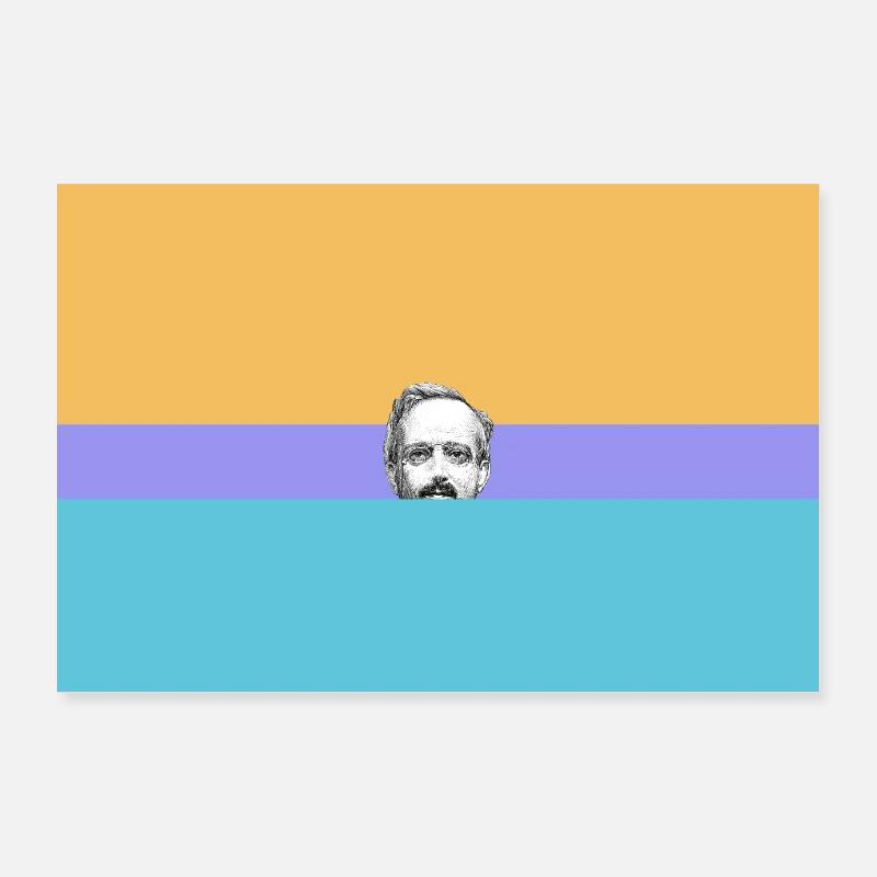 tête d'homme Poster 90 x 60 cm