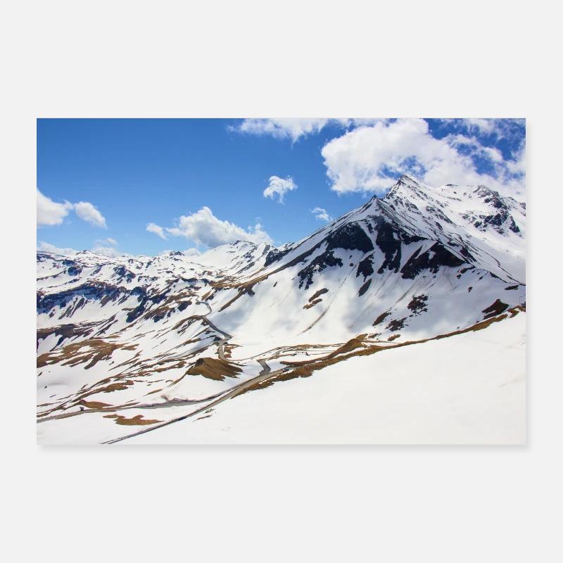 Grossglockner High Alpine Road Poster 36" x 24" (90x60 cm)