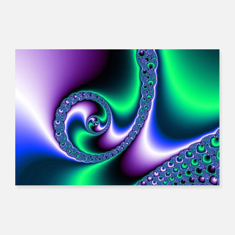 spirale - Poster 90 x 60 cm - blanc