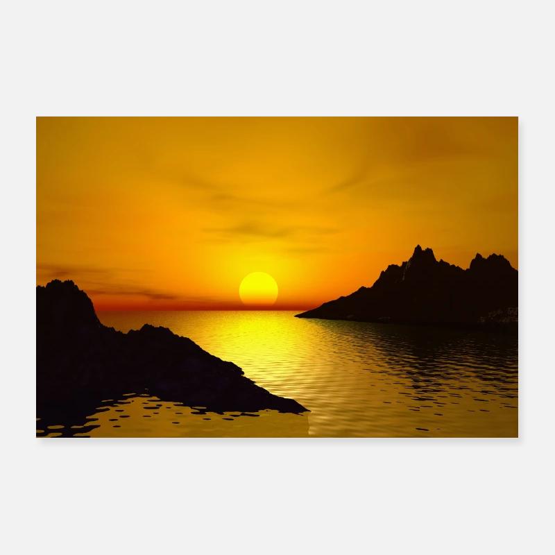 Sonnenuntergang Poster 90x60 cm