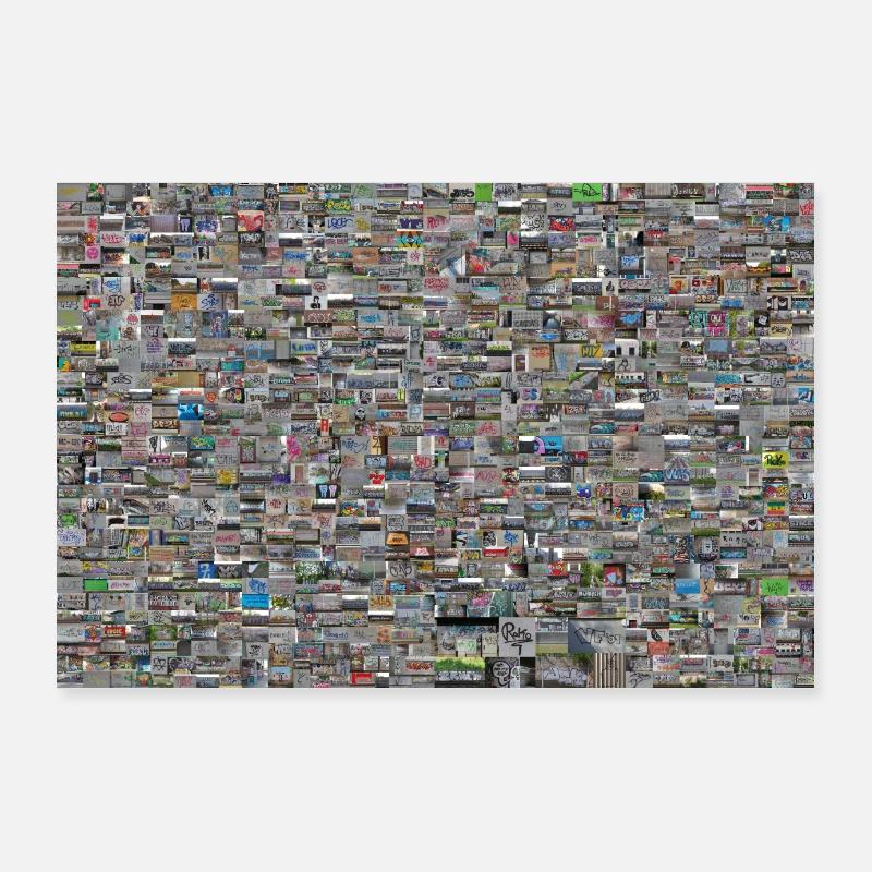 1000 graffiti Vienna Ia Poster 36" x 24" (90x60 cm)
