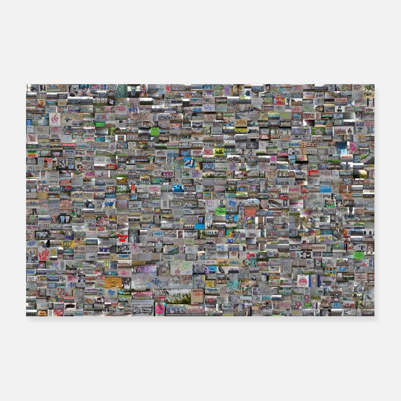 1000 graffiti Vienna Ib Poster 36" x 24" (90x60 cm)