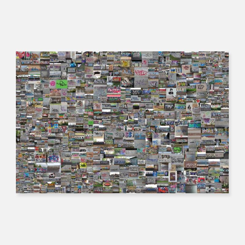 1000 graffiti Vienne Ic Poster 90 x 60 cm