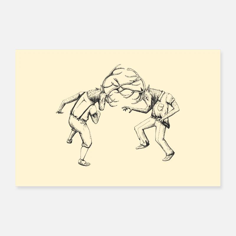 Plakat BRUT - Plakat o wymiarach 90x60 cm - biały