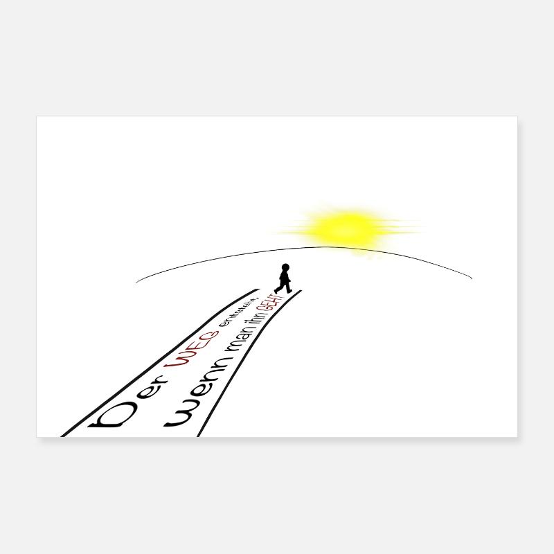 Motivation und Weisheiten 1 Geschenk Geschenkidee - Poster 90x60 cm - Weiß