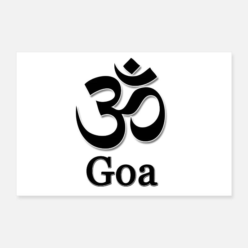 Signe Om avec inscription Goa Poster 90 x 60 cm