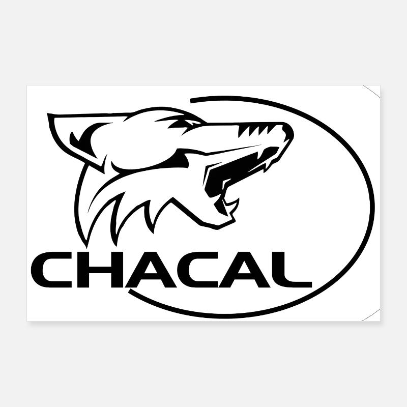 Chacal - Poster 90 x 60 cm - blanc