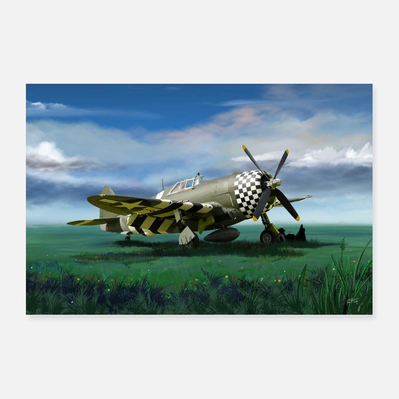 Thunderbolt P-47 Poster 90 x 60 cm