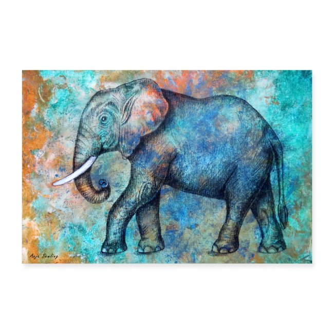 POSTER: Afrikanischer Elefant (Kunstwerk)
