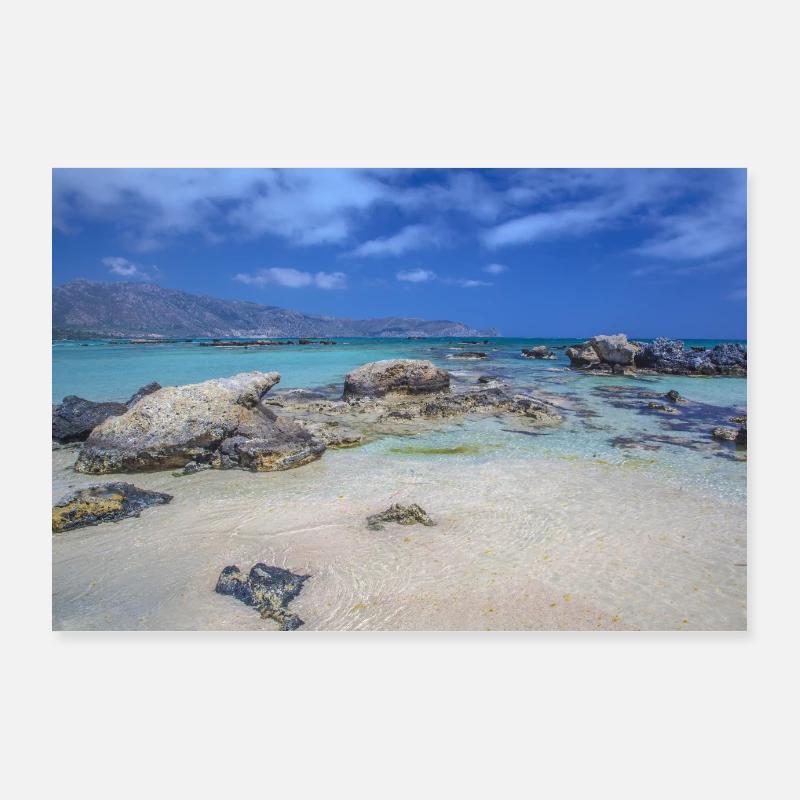 Elafonisi Strand Kreta Poster 90x60 cm