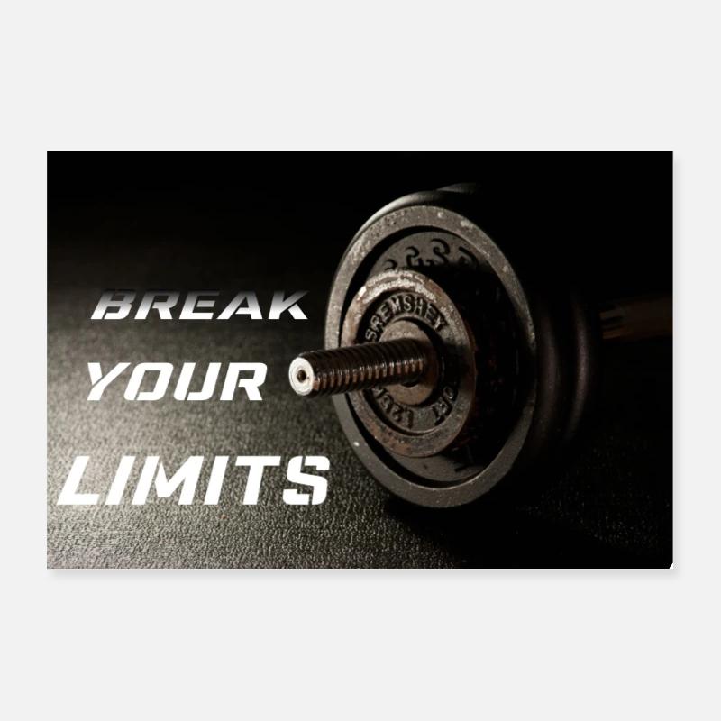 Fitness - Poster 90x60 cm - Weiß
