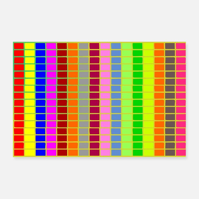 couleurs flashy des années 80 Poster 90 x 60 cm