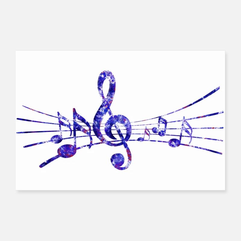 Clef notes Poster 36" x 24" (90x60 cm)