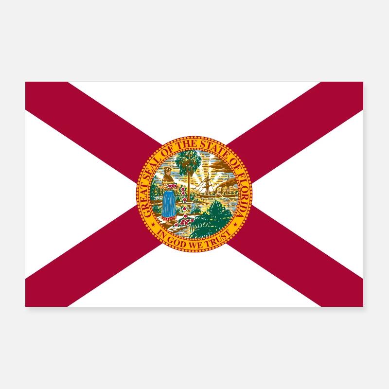 Drapeau de la Floride Poster 90 x 60 cm