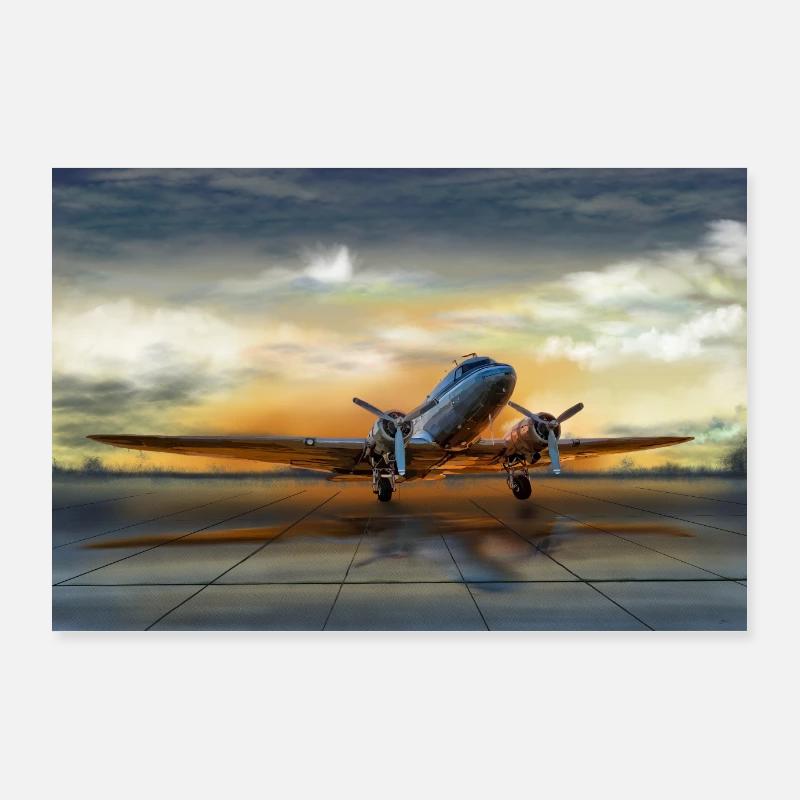 DC-3 Poster 90 x 60 cm
