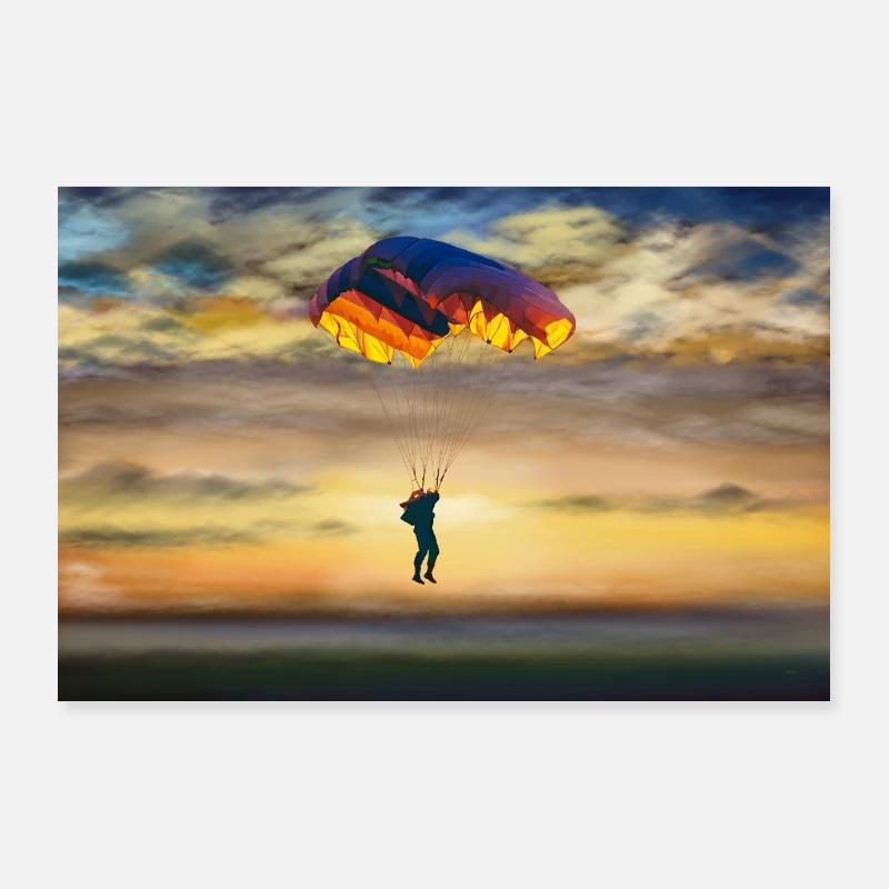 Fallschirm Poster 90x60 cm