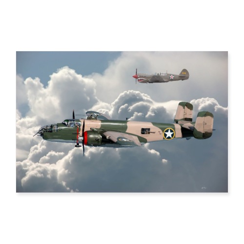 B-25 P-40 - Poster 90x60 cm