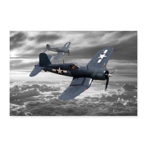 F4U Corsair - Poster 90x60 cm
