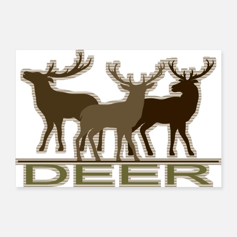 Cerf Poster 90 x 60 cm