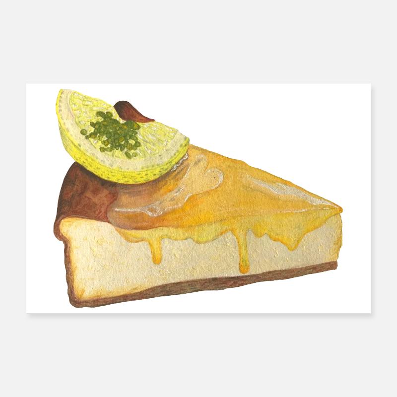 Lemon cake cheesecake Poster 36" x 24" (90x60 cm)